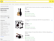 Tablet Screenshot of instrumentos.mercadolibre.com.mx